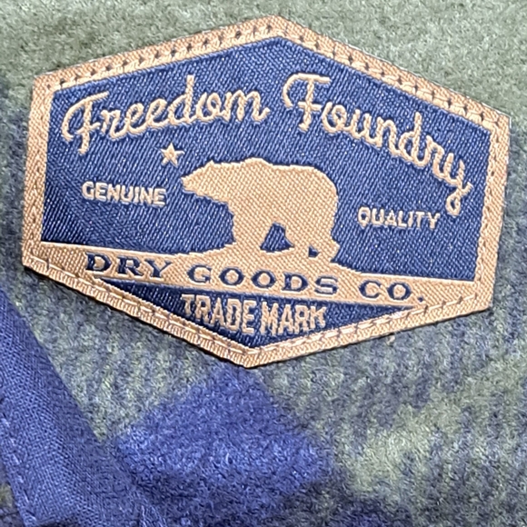 Freedom Foundry Men’s Long Sleeve Green/Blue Plaid Fleece Shirt XXL NWT - Picture 11 of 15